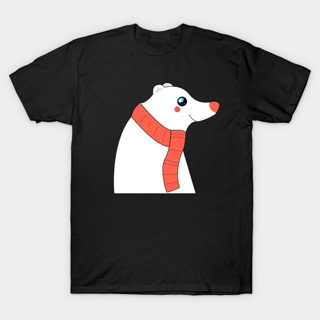 Christmas Polar Bear T-Shirt by theladyernestember